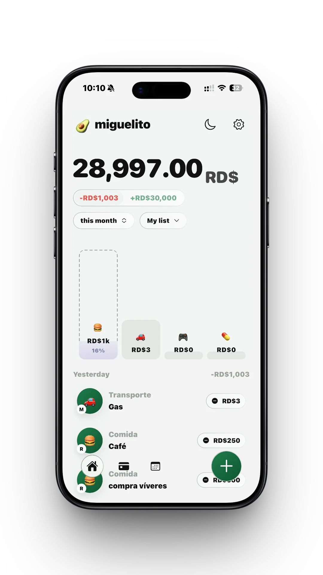 Menudo App Screen Left